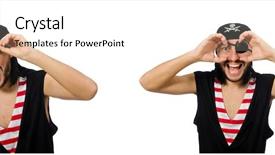  Presentation with blank whiteboard isolated on white - Cool new slides with pirates carribean party - man pirate isolated backdrop and a cream colored foreground