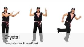  Presentation with pirate - PPT theme having pirates carribean party - man pirate isolated background and a white colored foreground