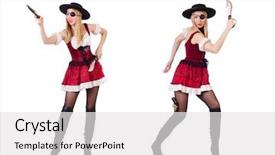  Presentation with pirate - Slide deck enhanced with pirates carribean party - woman pirate isolated background and a  colored foreground