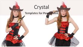  Presentation with pirate - Colorful slide set enhanced with pirates carribean party - woman pirate with gun isolated backdrop and a  colored foreground