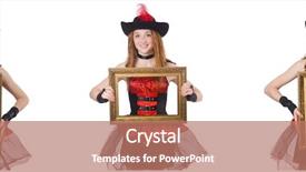  Presentation with pirate - Beautiful presentation design featuring pirates carribean party - woman pirate with picture frame backdrop and a coral colored foreground