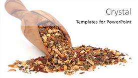  Presentation with barbecue - PPT theme consisting of piri-piri-spice-mixture background and a white colored foreground