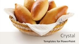  Presentation with russian - Theme having piroshki pirozhki russian food background and a soft green colored foreground