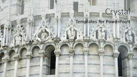  Presentation with wall - Beautiful PPT theme featuring pisa-details-of-the-wall backdrop and a light gray colored foreground