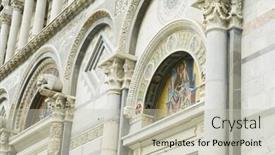  Presentation with above and beyond - PPT theme enhanced with pisa-front-camposanto-above background and a soft green colored foreground