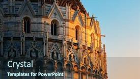  Presentation with church - PPT theme with pisa-piazza-dei-miracoli background and a wine colored foreground