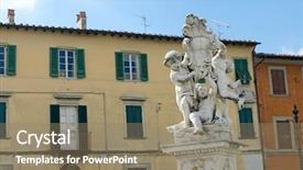  Presentation with angels - Amazing presentation theme having pisa - statue of angels in front in front of the cathedral - piazza dei miracoli pisa italy backdrop and a coral colored foreground