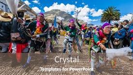  Presentation with festival - Presentation design having cactus in flower pot on orange background background and a gold colored foreground