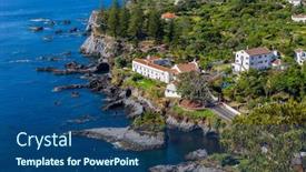  Presentation with island - Theme with pisao-viewpoint-in-sao-miguel background and a ocean colored foreground