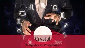  Presentation with magic crystal ball - Audience pleasing slides consisting of pisces - young handsome astronaut looking backdrop and a crimson colored foreground