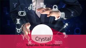  Presentation with magic crystal ball - Cool new theme with pisces - young handsome astronaut looking backdrop and a  colored foreground