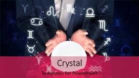  Presentation with magic crystal ball - PPT layouts having pisces - young handsome astronaut looking background and a red colored foreground