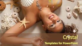  Presentation with astrology - Audience pleasing theme consisting of pisces or fish woman this backdrop and a tawny brown colored foreground