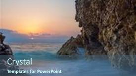  Presentation with beach - Amazing slides having piso-livadi-beach-on-paros backdrop and a ocean colored foreground