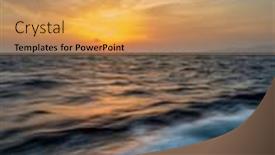  Presentation with beach - Beautiful PPT theme featuring piso-livadi-beach-on-paros backdrop and a coral colored foreground