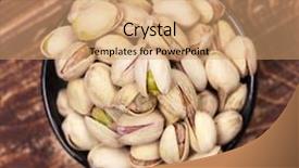  Presentation with bowl - Amazing PPT layouts having pistache - black bowl of pistachios backdrop and a coral colored foreground