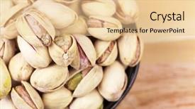  Presentation with closeup of foosball table soccer - Amazing slide deck having pistache - closeup of a bowl backdrop and a lemonade colored foreground