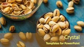  Presentation with nuts - Audience pleasing presentation consisting of pistache - salted pistachio nuts backdrop and a tawny brown colored foreground