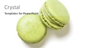  Presentation with flavor - Theme enhanced with pistachio-flavor-macarons-top-view background and a white colored foreground