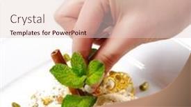  Presentation with ice cream - Amazing PPT theme having pistachio-ice-cream-with-fresh backdrop and a lemonade colored foreground