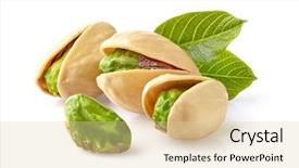  Presentation with bag iv fluid closeup saline - Audience pleasing PPT theme consisting of pistachio in closeup backdrop and a lemonade colored foreground