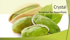  Presentation with kernel corn - Slide set featuring pistachio kernel in closeup background and a blonde colored foreground