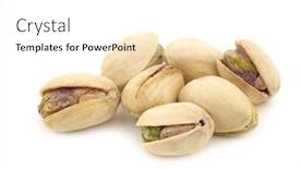  Presentation with pistachio texture nuts green fresh - Amazing slide set having pistachio nuts on a white background backdrop and a white colored foreground