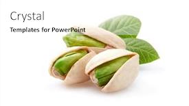  Presentation with nuts - Presentation theme featuring pistachio-nuts-with-leaves background and a white colored foreground