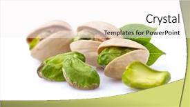  Presentation with nuts - Presentation consisting of pistachio nuts background and a white colored foreground