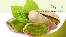  Presentation with neem leaf - Slide deck with pistachio with leaf background and a yellow colored foreground