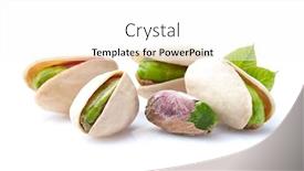  Presentation with leaves - Presentation design with pistachio-with-leaves-on-white background and a white colored foreground