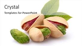  Presentation with leaves - Presentation design enhanced with pistachio with leaves background and a white colored foreground
