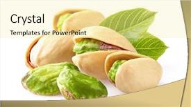  Presentation with leaves - Colorful presentation theme enhanced with pistachio with leaves backdrop and a blonde colored foreground