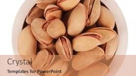  Presentation with box - Slide deck with pistachios-in-round-box-view background and a coral colored foreground