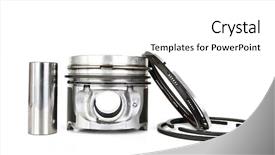  Presentation with engine - PPT layouts consisting of pistons isolated on white background and a white colored foreground