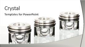  Presentation with engine - Audience pleasing presentation theme consisting of pistons isolated on white backdrop and a white colored foreground