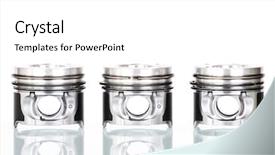  Presentation with isolated paw prints over white - Cool new presentation design with pistons isolated on white backdrop and a white colored foreground