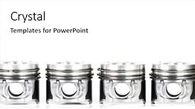  Presentation with engine - Amazing presentation having pistons isolated on white backdrop and a white colored foreground