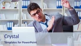  Presentation with bad - Beautiful PPT layouts featuring pit stop - businessman sweating excessively smelling bad backdrop and a sky blue colored foreground