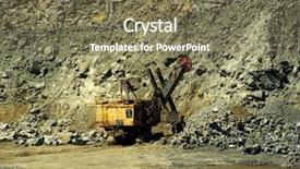  Presentation with pit stop - Presentation enhanced with pit stop - ekskavator loads a stone background and a violet colored foreground