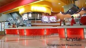  Presentation with pit stop - Slides consisting of pit stop - snack bar interior background and a red colored foreground