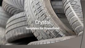  Presentation with maintenance - Colorful presentation theme enhanced with pit stop - tire maintenance service and motor backdrop and a gray colored foreground