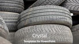  Presentation with pit stop - Colorful PPT theme enhanced with pit stop - tire maintenance service and motor backdrop and a gray colored foreground