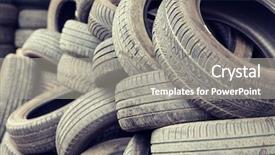  Presentation with maintenance manpower - Amazing slides having pit stop - tire maintenance service and motor backdrop and a gray colored foreground