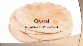  Presentation with pita bread on plate - Beautiful PPT layouts featuring pita bread on white backdrop and a lemonade colored foreground