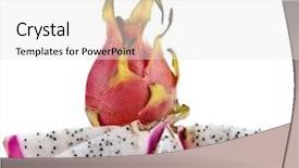  Presentation with pitahaya - Cool new slide set with pitahaya dragon fruits isolated backdrop and a white colored foreground