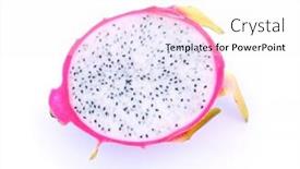  Presentation with pitahaya - PPT theme enhanced with pitahaya-dragon-tropical-fruit-sliced background and a white colored foreground