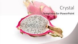  Presentation with pitahaya - Audience pleasing PPT layouts consisting of pitahaya fresh fruit on white backdrop and a sky blue colored foreground