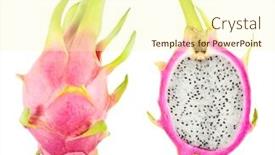  Presentation with pitahaya - Colorful slide deck enhanced with pitahaya-with-cross-section-isolated backdrop and a cream colored foreground