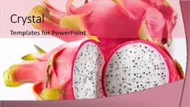  Presentation with dragon fruit - Theme with pitaya - dragon fruit background and a red colored foreground